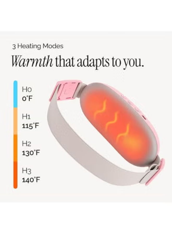 حزام تدفئة وتدليك محمول لتخفيف آلام الدورة الشهرية - جهاز لاسلكي قابل لإعادة الشحن لتدفئة البطن والظهر وتخفيف التشنجات والتقلصات للنساء - Image 4